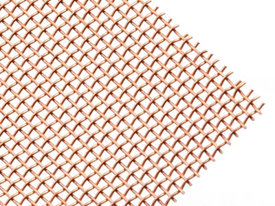 This is copper made electromagnetic inference shielding mesh with medium mesh opening.